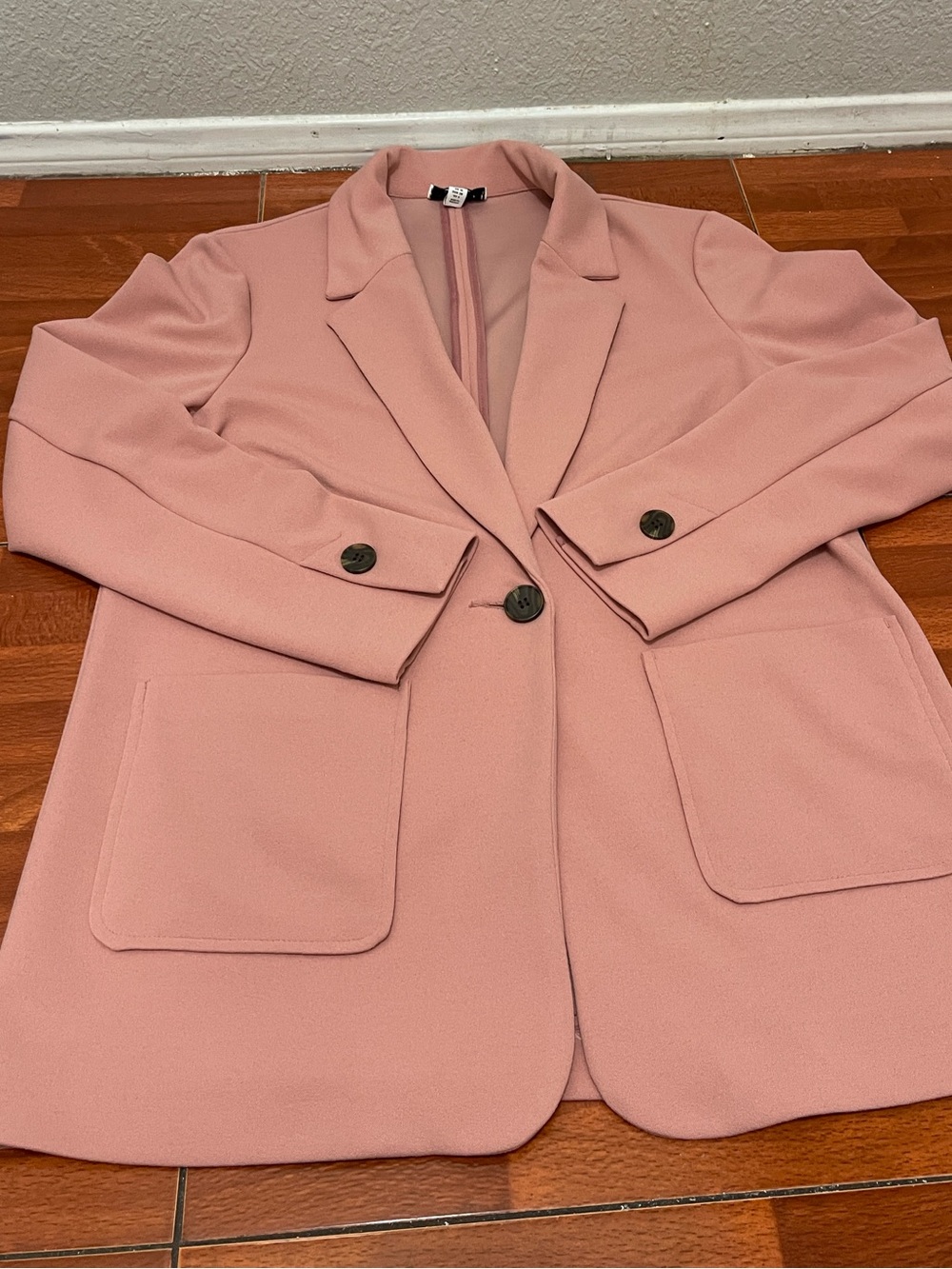 Topshop Dusty Pink Single-Breasted Blazer